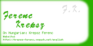 ferenc krepsz business card